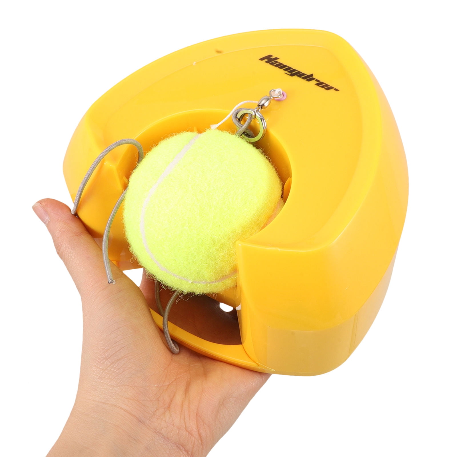 RENACLIPY Portable Yellow Tennis Rebounder with High Base for Effective Training and Practice Sessions