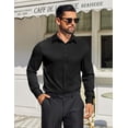 thumbnail image 6 of COOFANDY Mens Black Dress Shirt Long Sleeve Button Down Shirts Collared Shirt for Men, 6 of 6