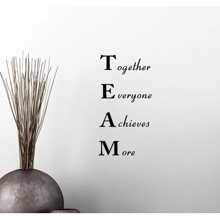 Wall Vinyl Decal TEAM Together Everyone Achieves More Classroom sport football cute inspirational family love vinyl quote saying wall art lettering sign room decor
