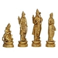 thumbnail image 2 of Brass World Ram Darbar Brass Statue Shree Ram Ji Sita Laxman Hanuman Home Office Décor Puja Idol Murti for Mandir Temple Gift Height 9 Inches., 2 of 4