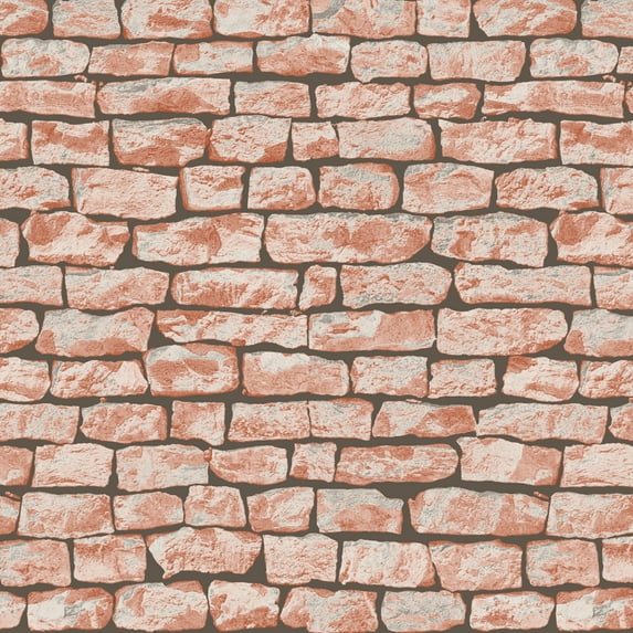 SUSSEXHOME 177.59 Square Feet Rolyef–Kaemplex Removable Wallpaper - Waterproof, Strippable, Light Resistance & Cleanable Wall Paper Roll-Wallpaper-Stone Wall