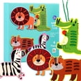 thumbnail image 1 of Kids Threading Toy Wooden: 4PCS Animal Fruit Weaving Lacing Toy Educational Toy, 1 of 10