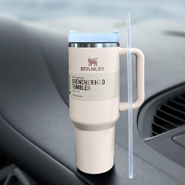 Termo Taza Taza de café caliente de acero inoxidable 304 con tapa, taza caliente fría de paja, frasco de vacío de 40oz