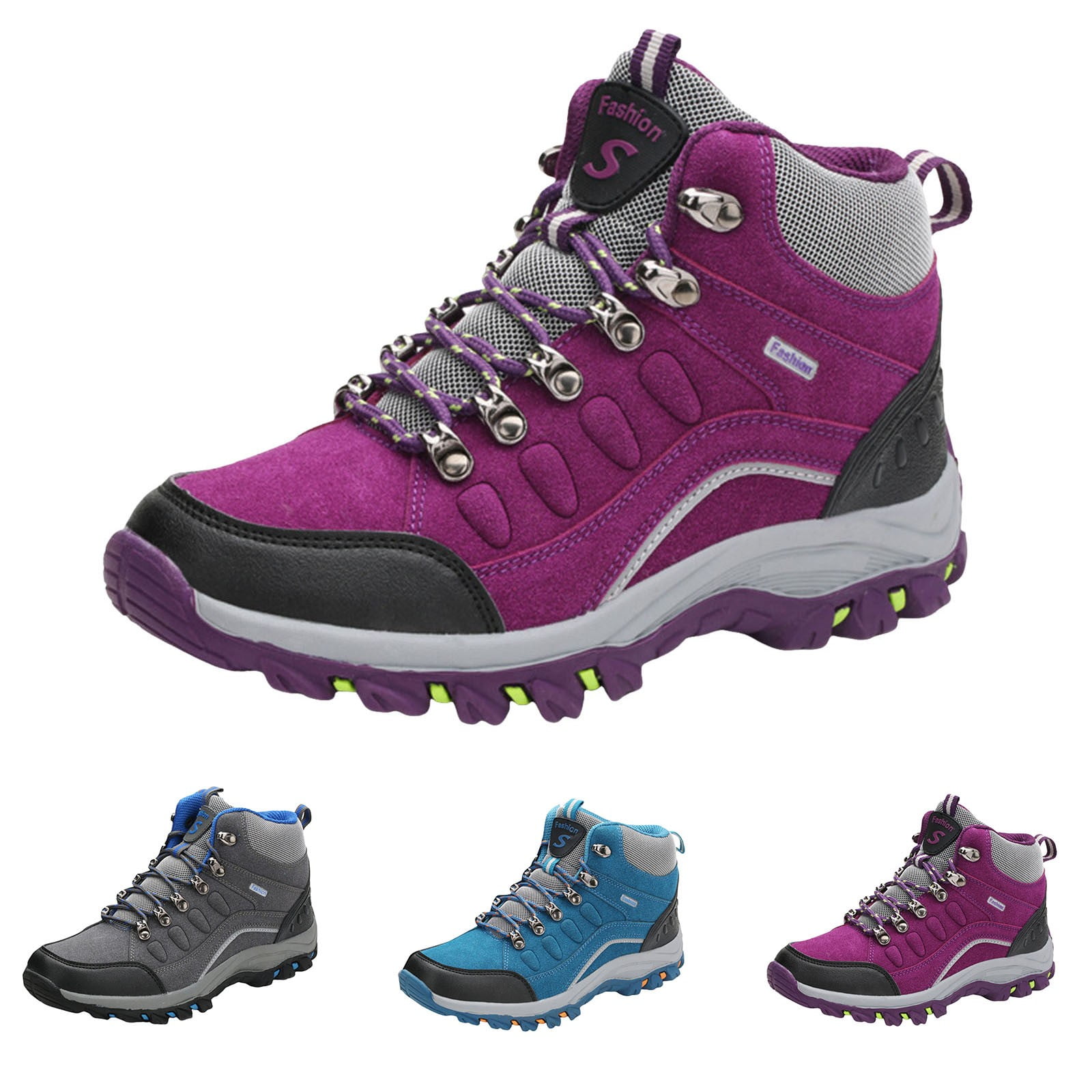 Oyedens Hiking Boots for Women Men Waterproof Non Slip Outdoor Trekking Climbing Trail Running Sneakers