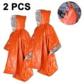 thumbnail image 1 of Ponchos de lluvia con capucha y mantas de emergencia | Manta térmica ultraligera impermeable para supervivencia, camping, senderismo o situaciones de emergencia, 1 of 8
