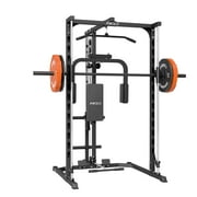 Mikolo Smith Machine, 1000LBS Power Rack With Pec Deck and Lat Pull Down System, Multi-Function Squat Rack Cage For Home Gym