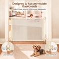 thumbnail image 6 of SPACEANY Retractable Baby Gate, Mesh Safety Gate for Doorways and Stairs, 45 inches Wide, Cream, 6 of 9