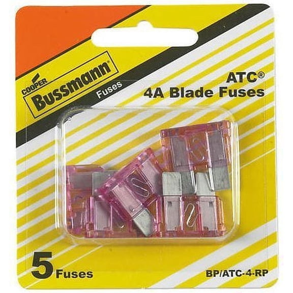 COOPER BUSSMANN BK/ATC-4 FUSE, BLADE, 4A, 32V, FAST ACTING (5 pieces)