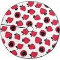 thumbnail image 1 of FMSHPON Strawberry Pink Fruit Xmas Christmas Tree Skirt Stand Mat for Holiday Party Decoration Indoor Outdoor 36 inches, 1 of 3