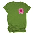 thumbnail image 2 of SBCKJ Breast Cancer Awareness Women's Breast Cancer Awareness Ribbon Printed Crew Neck Short Sleeve T Shirt Women's Short sleeve T-shirt Clearance Sale, 2 of 4