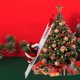 thumbnail image 5 of ada eléctrica Decoración Noel Decoración colgante hacia arriba y hacia abajo con música Navidad Adorno con pilas - roja, era era blanca CUTICAT Santa de escalada eléctrica, 5 of 8