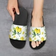 thumbnail image 6 of GZHJMY Stylish Slides for Women Men, Yellow Vintage Lemon Soft Flexible Slip-on Sandals Slippers, 6 of 7
