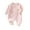 Pink, variant on Infant Print Romper Ribbed Crew Neck Snap Buttons Thickened Warm Snug Comfortable Fitting Fall Winter Jumpsuit for Boys and Girls 3-24 Months