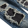 thumbnail image 4 of Hzgobj Men's Ripped Distressed Destroyed Jeans Denim Pants,Skinny Stretch Washed Jeans Denim Pants 2024 Fashion Trousers Regular Fit Straight Leg Comfort Flex Waist Cargo Denim Pants, 4 of 5