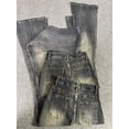 thumbnail image 4 of Pantalones acampanados de mezclilla lavados de gran tamaño para mujer Primavera Verano cintura alta pantalones vaqueros ajustados negros grises pantalones largos Vintage de estilo americano, 4 of 5