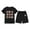 Z2 Black, variant on REDARER Kids Short Sleeve T-Shirt & Shorts Set Floral Print Round Neck Casual Outfit for Boys Girls Summer Play Clothes,Size 6-7 Years