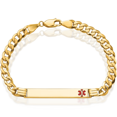 thumbnail image 2 of 14K Solid Yellow Gold Medical Alert Curb Link Name Bar Identification ID Bracelet, 2 of 4