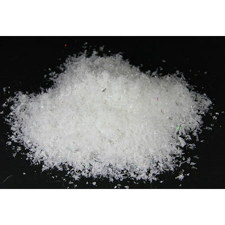 1.75qts White Iridescent Artificial Powder Snow Flakes for Christmas Decorating