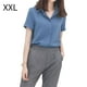 thumbnail image 1 of Camisa de gasa Blusa de manga corta de verano para mujer Top informal suelto, Azul, XXL Jumpingount AP001402-15B, 1 of 7