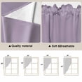 thumbnail image 5 of Purple Solid Color Swag Valances for Windows 2 Pack, Kitchen Window Curtains 36 Inch Length, Aesthetics Contemporary Luxury Privacy Swag Curtains for Living Room/Bathroom with Rod Pocket 36"x36", 5 of 8