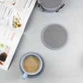 thumbnail image 5 of Posavasos Absorbentes Para Bebidas Con Soporte, 6 Paquetes De Posavasos De Silicona Con Inserto De Fieltro Suave (Posavasos De 4,3 Pulgadas Con Soporte De 4,5 Pulgadas Gris), 5 of 5
