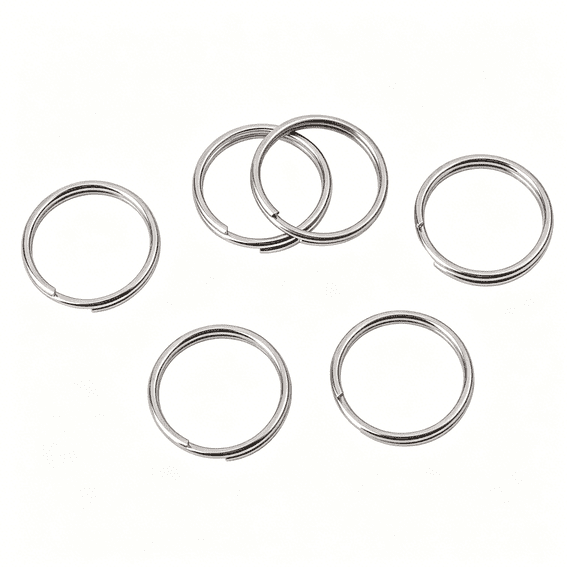 GASTROPOD 1/2 Inch Split Key Rings,Stainless Steel Dogs Cats Id Tag Mini Thick Keyrings,16Mm Small Key Chain Ring for Dogs Tag,Craft,Car Keys,Women and Men Car Key Rings-Pack of 50 Pcs