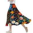 thumbnail image 2 of Nmnitkp Skirts for Women Casual Floral Prints Women's Pleated Skirt Chiffon Elastic Waist A-Line Midi Length Skirt Fashionable Trends Maxi Skirt, 2 of 7