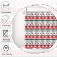thumbnail image 5 of Christmas Shower Curtain, Green and Red Stripes Xmas Shower Curtain Cute Deer with Snowflake Shower Curtain with Hooks for New Year Bathroom Decor, 84x72 Inch, 5 of 6