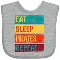 thumbnail image 3 of Inktastic Fitness Eat Sleep Pilates Repeat Boys or Girls Baby Bib, 3 of 4