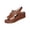 Brown, variant on Women's Fashionable And Casual Summer Thick-Soled Outdoor Wedge Sandals Brown 8.5