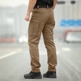 thumbnail image 5 of USNSM Cargo Pants for Men, Mens Work Pants Stretch Waist Ripstop Outdoor Workwear Pants Waterproof Hiking Pant with Multi Pockets Brown XL, 5 of 9