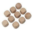 10PCS D6 6 Sided Blank Wood Dice For Party Family Unfinished Wood Cubes ...