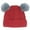 Red, variant on TELOLY Baby Beanie,Cartoon Design Toddler Girl Winter Hat,Fun Pom Pom Style Kids Beanie,Gray