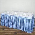 thumbnail image 6 of Efavormart 14FT Perfect Picnic Inspired White/Blue Checkered Polyester Table Skirt for Kitchen Dining Catering Wedding Decorations, 6 of 6