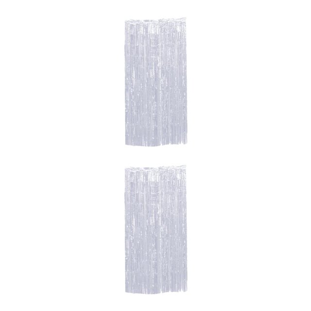 Enqiretly Rideau en Feuille Inodore Large Application et Options Personnalisables pour Anniversaire Argent 3*1m 2Set