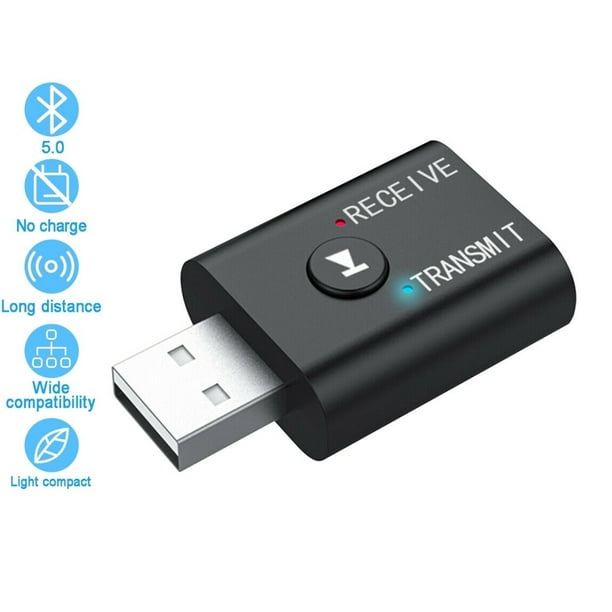 USB Bluetooth 5.0 Transmitter Receiver, HiFi Wireless Audio Adapter, Bluetooth 5.0 EDR Adapter with 3.5mm AUX for Car TV Headphones PC Home Stereo, USB Power Supply, Plug and Play Walmart.com