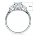 thumbnail image 4 of BERRICLE Sterling Silver 3-Stone Wedding Engagement Rings 1.8 Carat Pear Cut Cubic Zirconia CZ Ring for Women, Rhodium Plated Size 7, 4 of 9