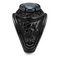 thumbnail image 5 of US Air Force Ring for Men and Women Unisex Stainless Steel Military Patriotic Ring in Black with Blue Stone Sapphire, 5 of 7