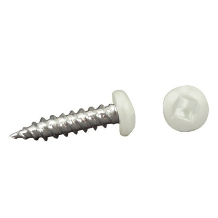 

AP Products 012-PSQ500 W 8 X 1-1/2 Pan Head Square Recess Screw - #8 x 1.5 White Pack of 500