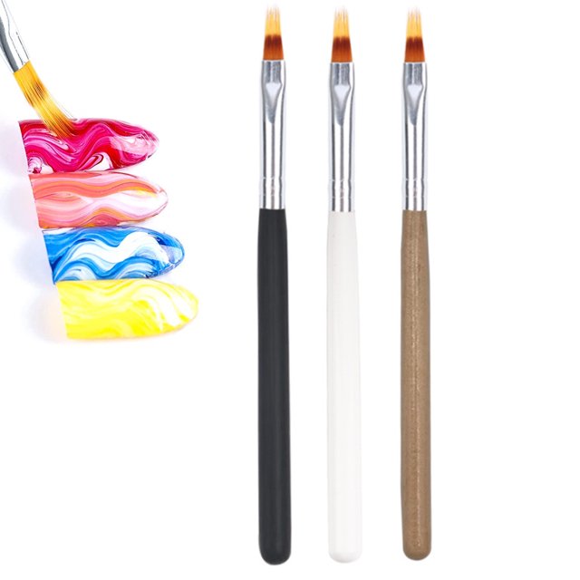 Juego de pinceles para uñas con diseño de encaje, acrílico, para pintar y dibujar, para manicura, herramientas para salón y bricolaje