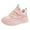Pink, variant on HUANBAI Girls Sports Shoes Fashionable New Pattern Mesh Breathable Four Seasons Comfortable Hook Loop Casual Shoes 10.5