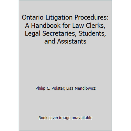 Ontario Litigation Procedures [Paperback - Used]