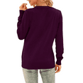 thumbnail image 3 of Aiyino Women's Long Sleeve Knit Cardigan Sweater Basic V Neck Button Down Knitwear Winter Tops,Purple 3XL, 3 of 6