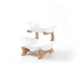 thumbnail image 3 of 3 Tier Fruit Serving Tray Fruit Bowl With Metal Stand Ceramic Serving Plate Kitchen Storage Tray, 3 of 4