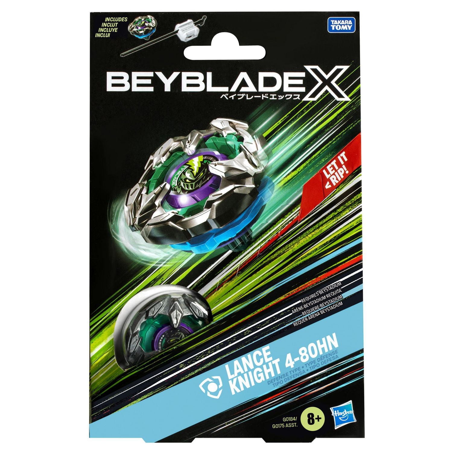 Beyblade X Lance Knight 4-80HN Starter Pack Top and Launcher