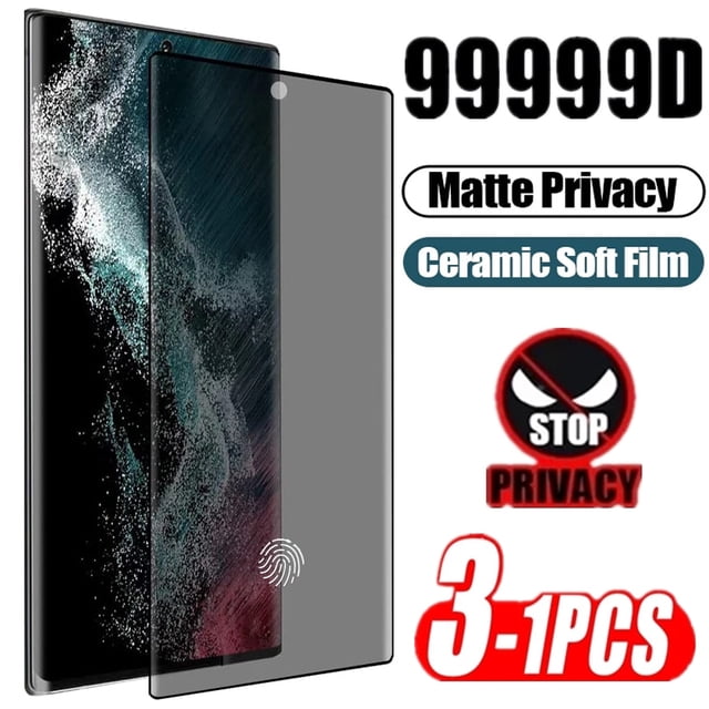 Protectores de pantalla de privacidad de cerámica mate, película antiespía para Samsung Galaxy S21, S20, S22 Ultra FE Note 20, 9, 10, S8, S9, S10 Plus, 1-3 piezas