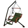 Hammaka Nami Lounger Swing Chair With Stand, Forest Green