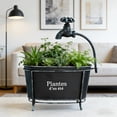 thumbnail image 6 of Vintage Green Iron Faucet Planter, Rustic Wall Mount Outdoor Garden Decor Flower Pot for Patio, Yard and Farmhouse Style Landscaping, 6 of 6