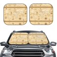 Windshield Sun Shade, World Map 2Piece Foldable car Sunshade Windshiel