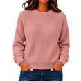 thumbnail image 4 of Harpily Women's Sweaters Solid color Crew Neck Long Sleeve Shirts Basic Style Lightweight Soft Fall Outfits for Women Knit Pullover Tops, 4 of 4